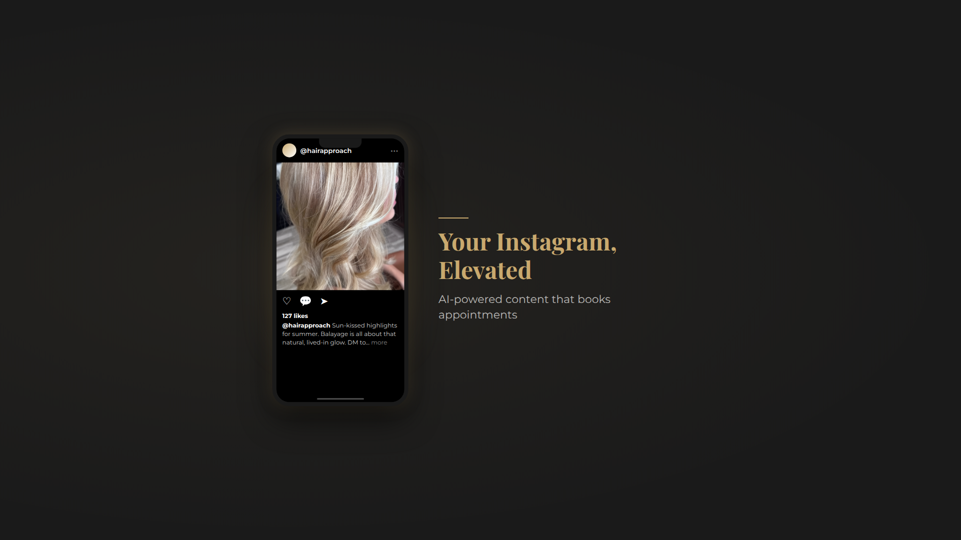 Sample Instagram post — Result showcase
